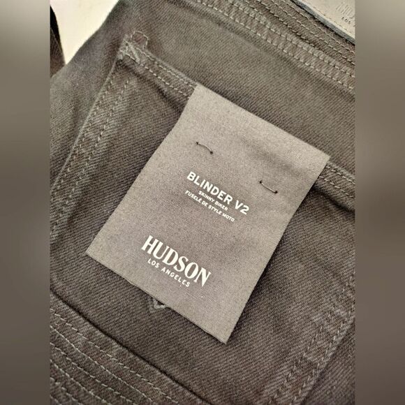Hudson Jeans Denim - Hudson Blunder V2 Skinny Biker Moto Motorcycle Jeans Black Denim Sz 29